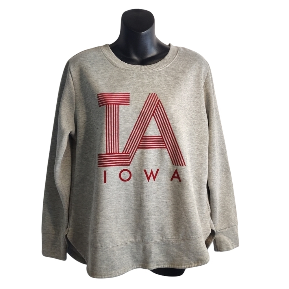 Iowa State Women's Gray Fleece Lined Sweatshirt Sz M